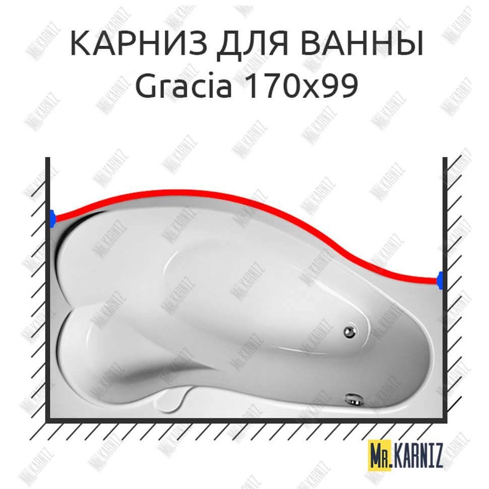 Карниз для ванны 1 MarKa Gracia Передний борт 170х99 Усиленный 20 мм MrKARNIZ Карниз для ванны 1 MarKa Gracia Передний борт 170х99 Усиленный 20 мм MrKARNIZ