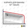 Карниз для ванны Ravak 10 160х95 Усиленный 20 мм MrKARNIZ фото 1