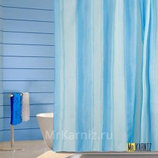 Штора для ванной ILLUSION синяя